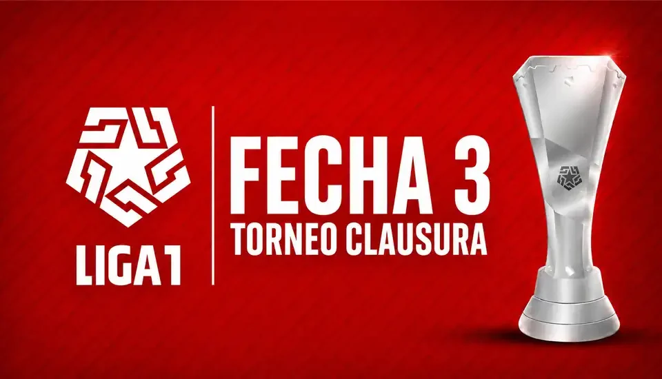 Jugadores disputan un partido de la Liga 1 durante la fecha 3 del Torneo Clausura 2026.