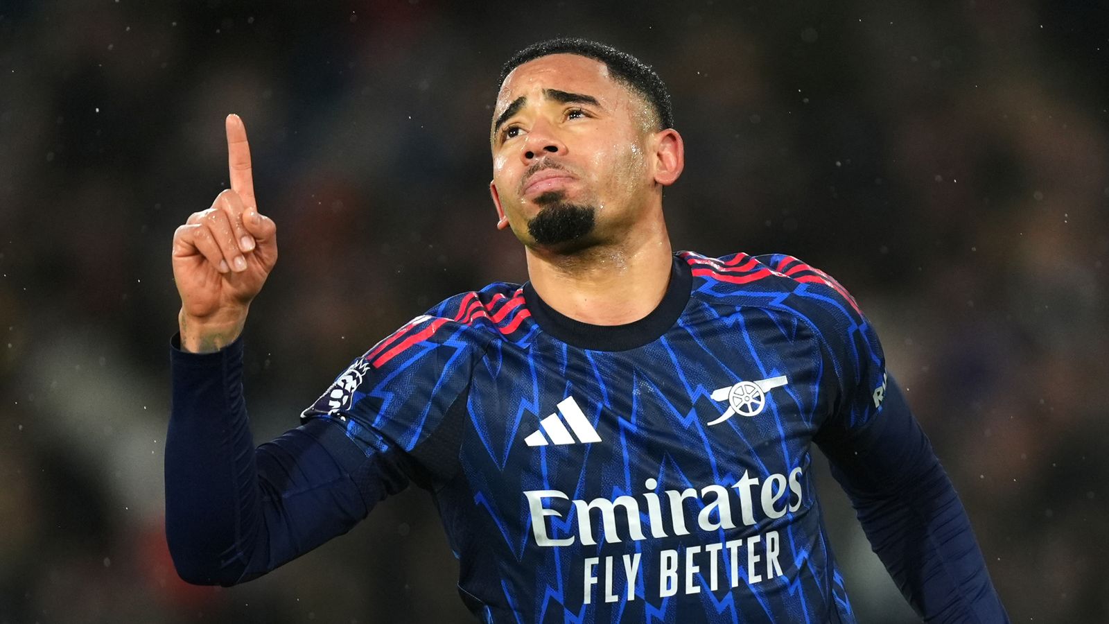 Gabriel Jesús durante un partido con el Arsenal.