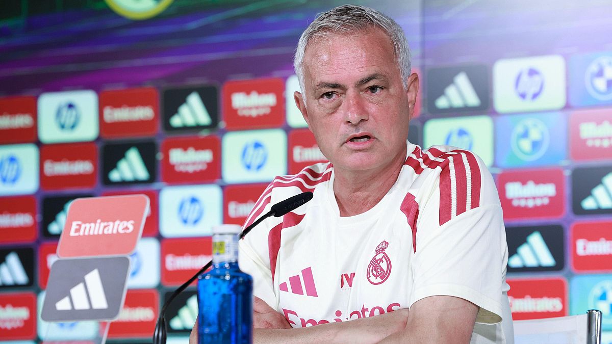 José Mourinho en rueda de prensa con el Real Madrid