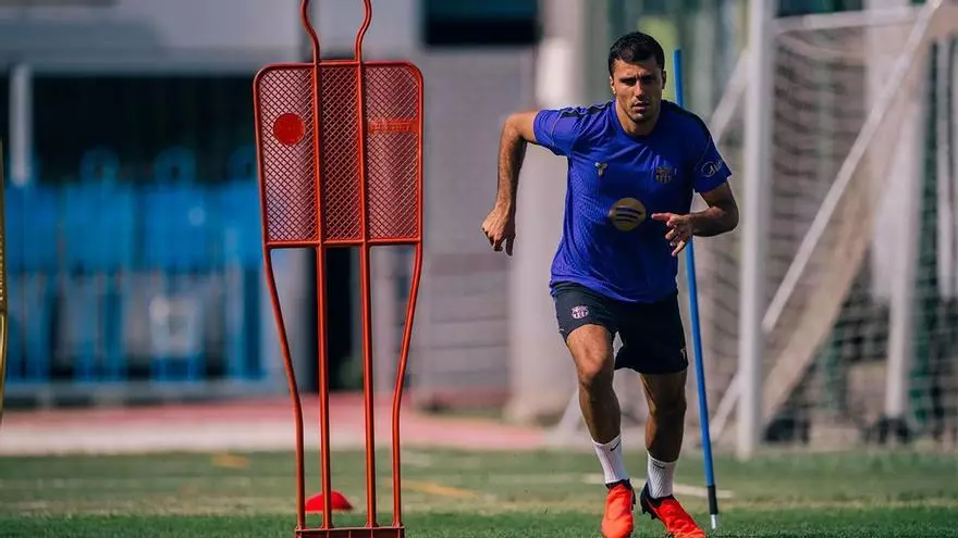Rodri entrenando con el FC Barcelona