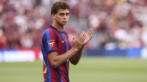 Hamza Abdelkarim con el FC Barcelona