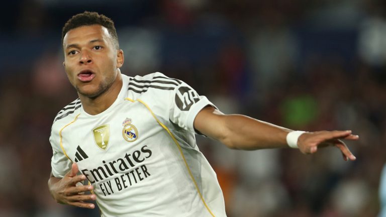 Kylian Mbappé con el Real Madrid