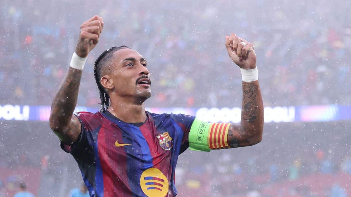 Raphinha con el FC Barcelona
