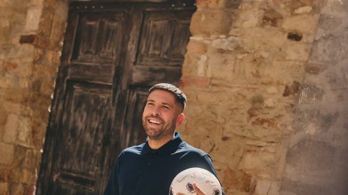 Jordi Alba, exjugador del Barcelona, durante la entrevista previa al Clásico