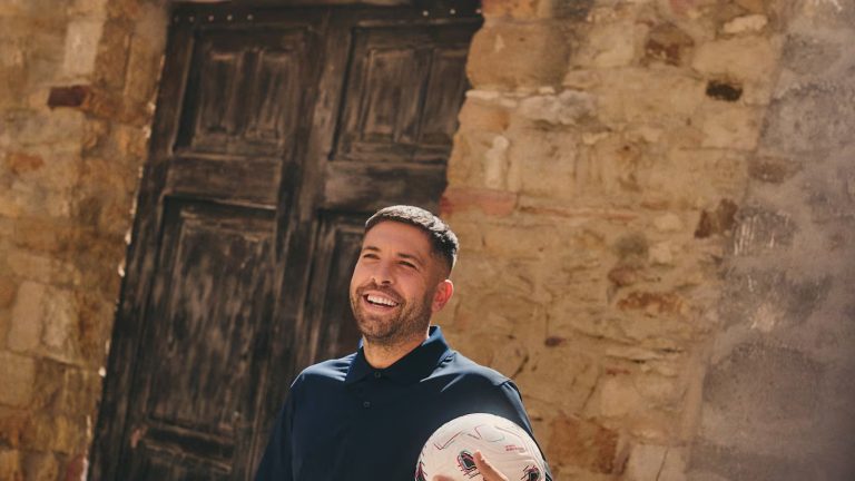 Jordi Alba, exjugador del Barcelona, durante la entrevista previa al Clásico