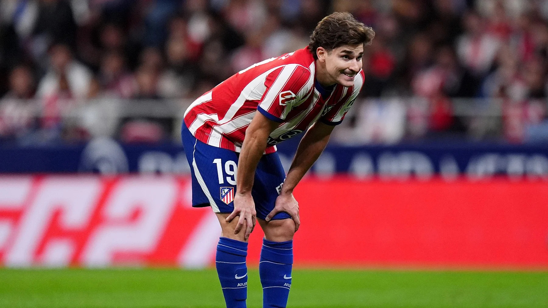Julián Álvarez, del Atlético, durante el partido ante el Deportivo