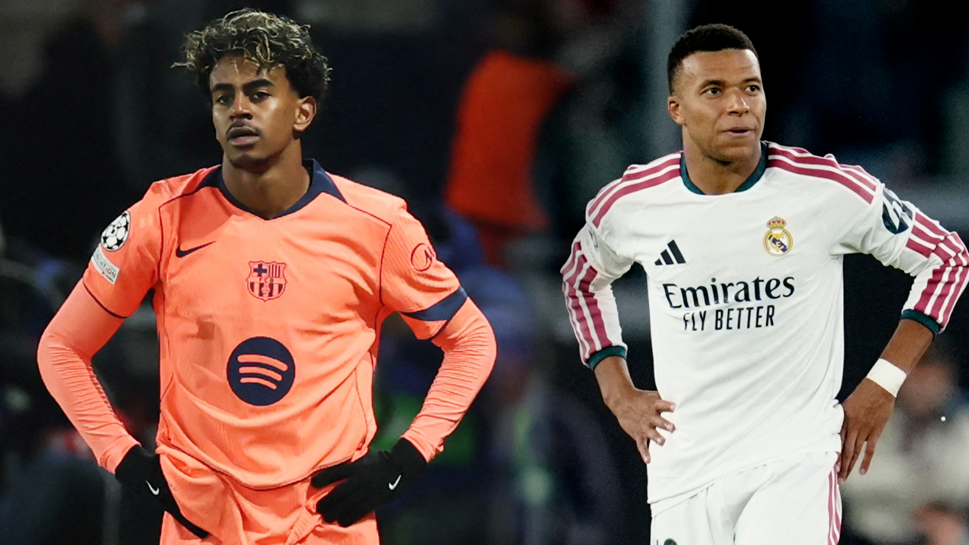 Mbappé y Yamal durante un Clásico entre Real Madrid y Barcelona