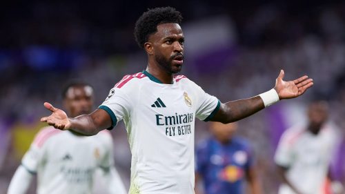 Vinícius Júnior en un partido con el Real Madrid